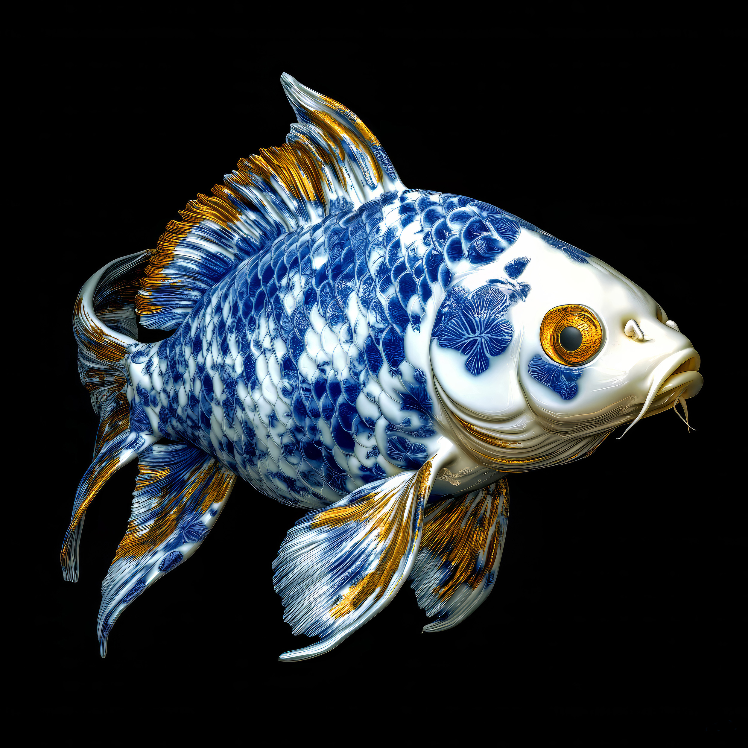 The Delft Blue imperial koi